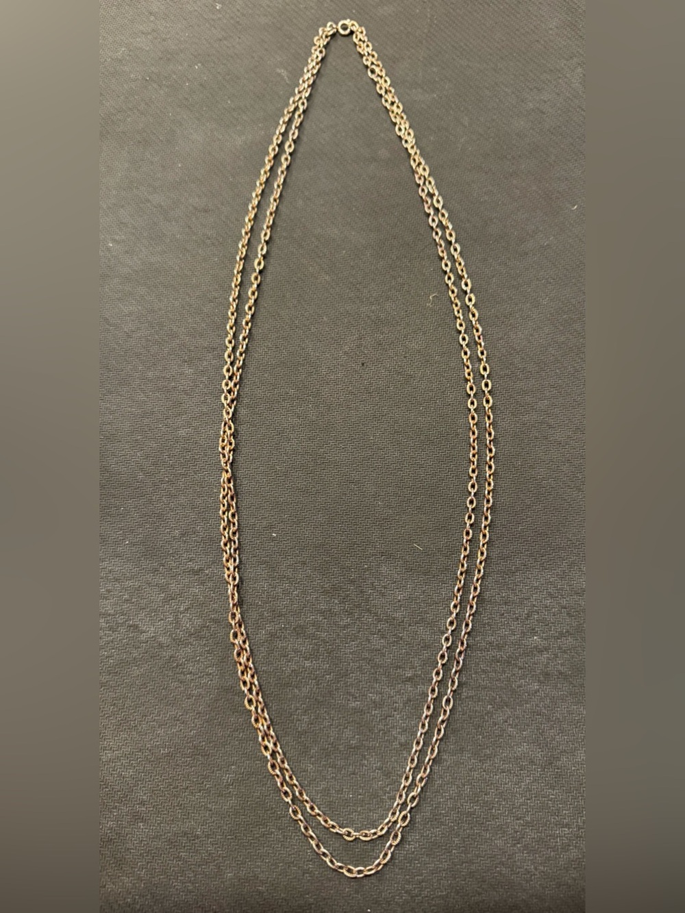 Gold-Tone Chubky Double Chain Necklace